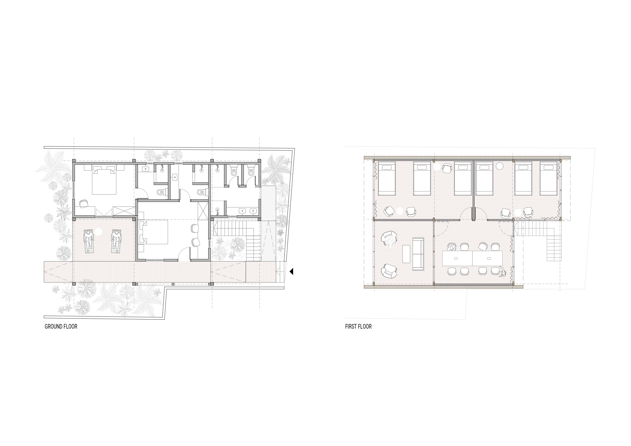 Wooden slats and blinds detail